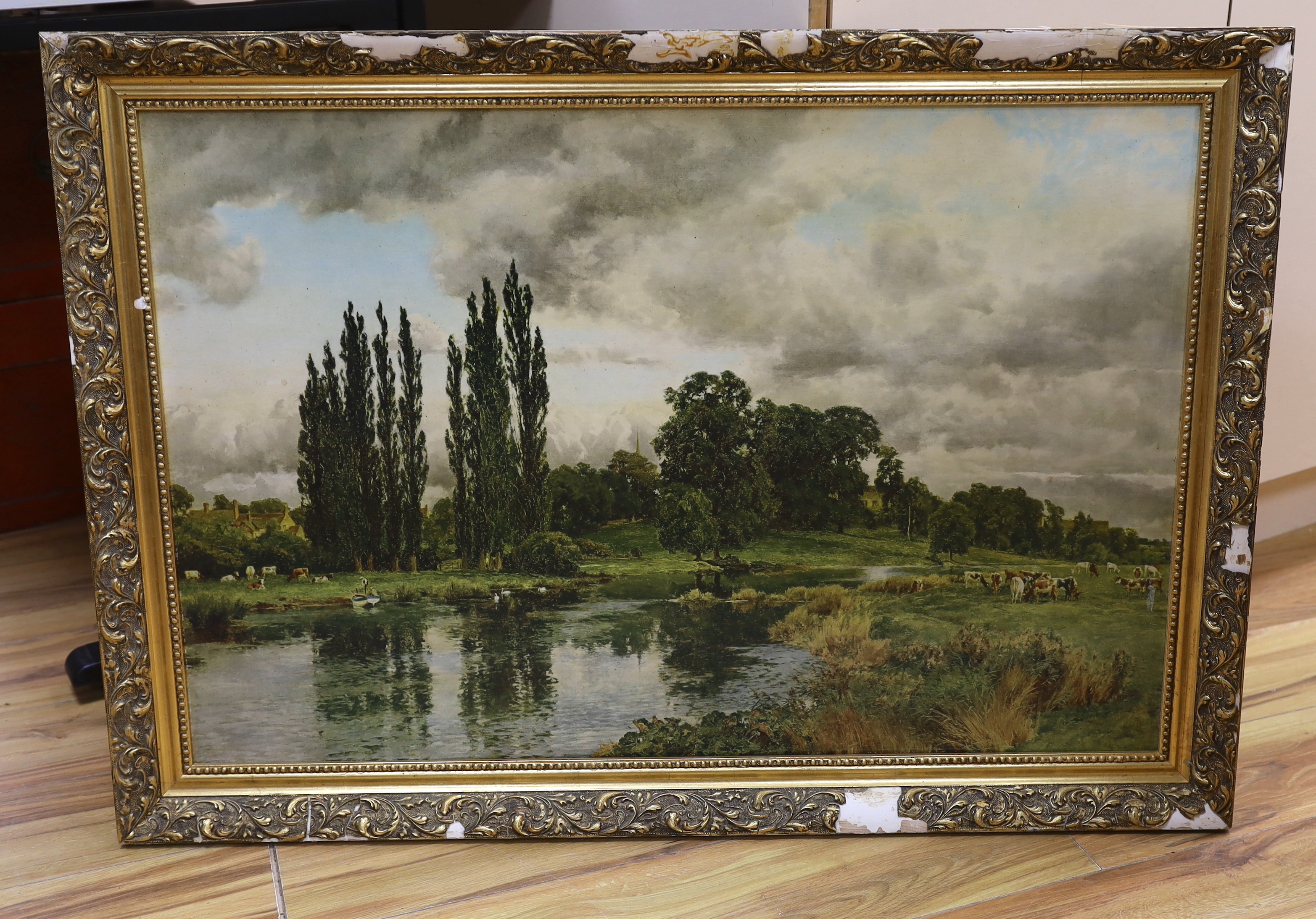 English School c.1900, oil on millboard, Steamship off the coast, oval, 35 x 28cm